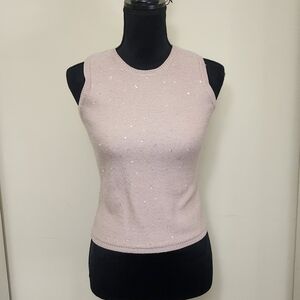 GAP italian Merino Elegant Pink Sleeveless Top